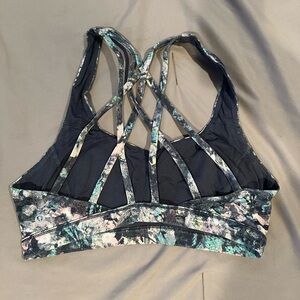 lululemon athletica Black and Blue Strappy Bra
